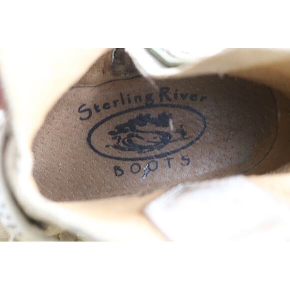 Sterling River Boots Womens 5.5M White Distressed Leather Tassel Western Ankle - Picture 5 of 16